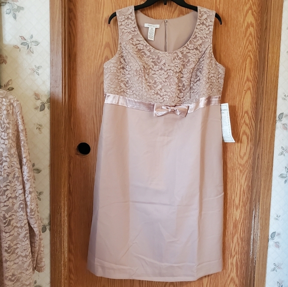 Roamans lace dress with matching lace cover jacket size 16 - Picture 3 of 15